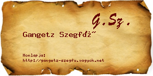 Gangetz Szegfű névjegykártya